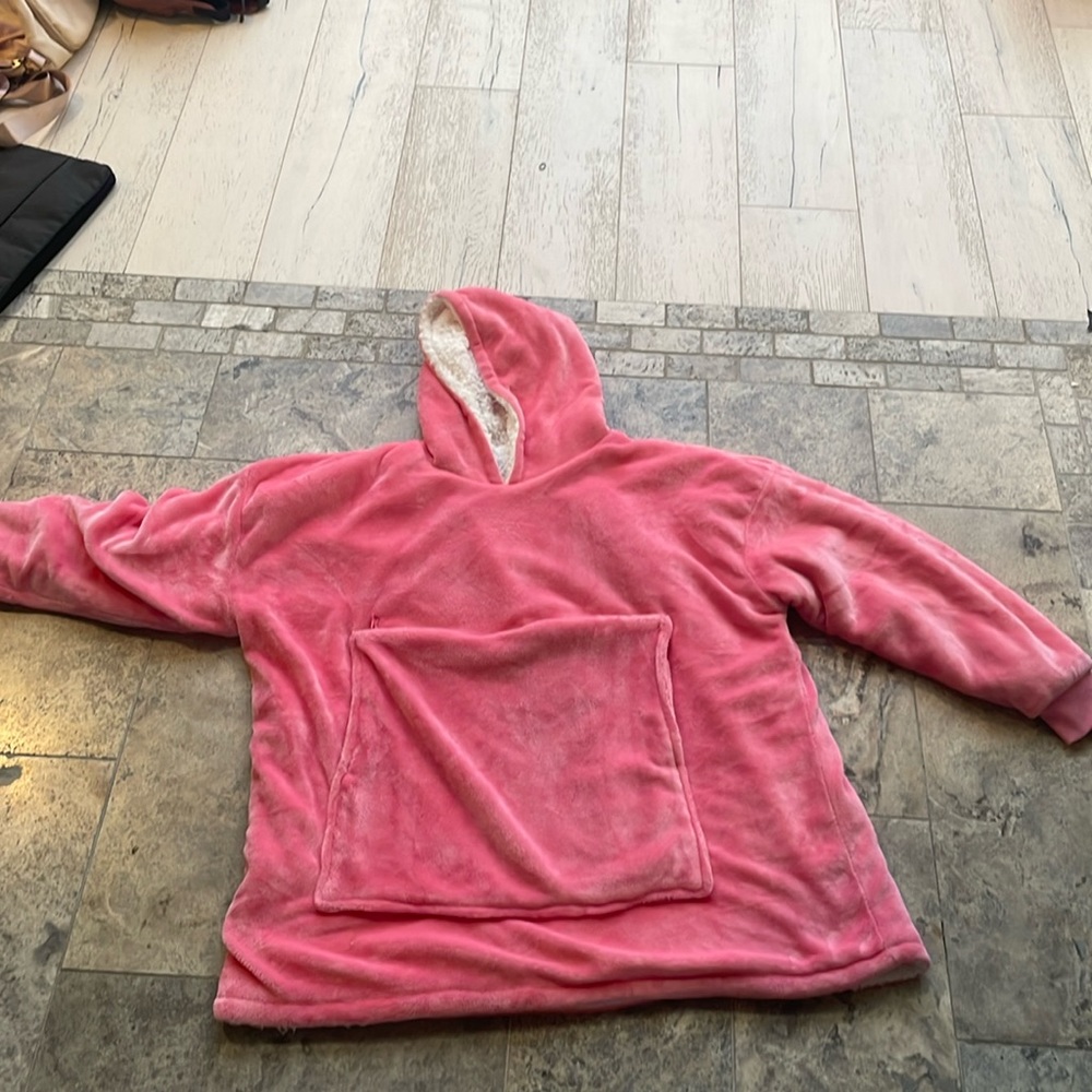 Comfy in light pink so soft and great in the cold weather